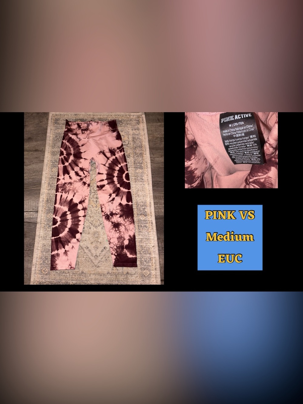 PINK Active leggings women’s size medium